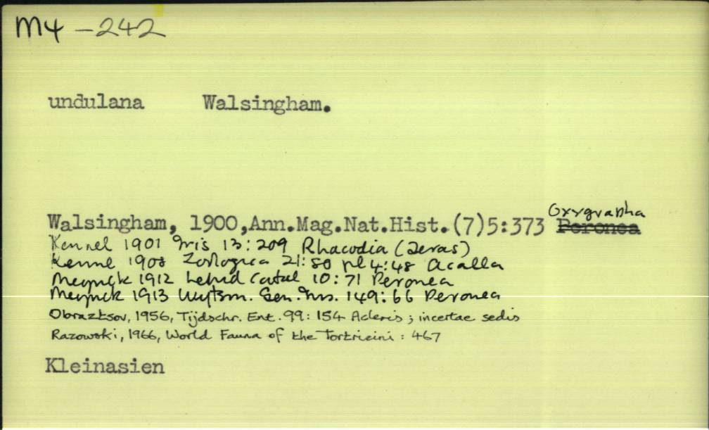 front of card